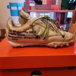 OFF-WHITE X NIKEWaffle Racer 'Electric Green' Athletic Sneakers